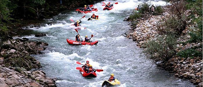 Canoaraft en el Alto Sella