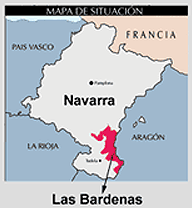 Localización de las Bardenas