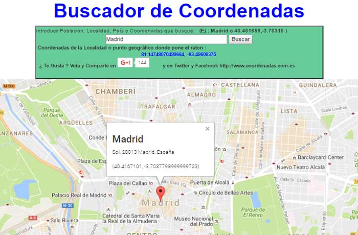 Buscador de coordenadas
