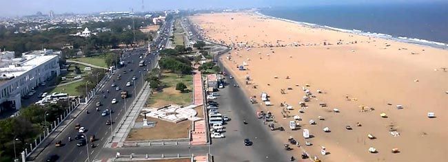 Marina beach en Chinnai