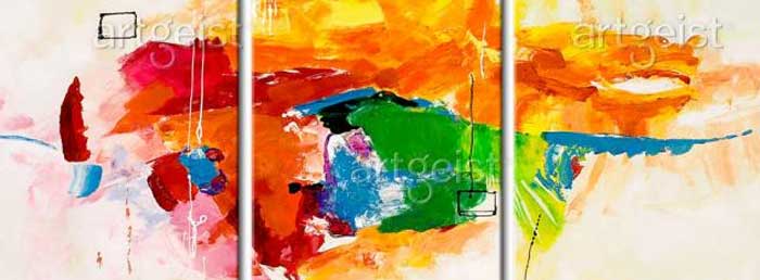 Tríptico el Loro abstracto Tríptico el Loro abstracto