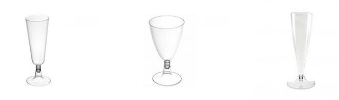 Copas, vasos y plástico
