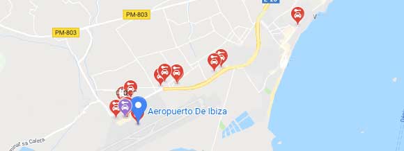 Oficinas de alquiler de coches aeropuerto Ibiza