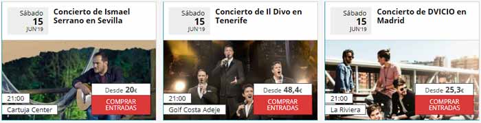 Agenda conciertos 2019