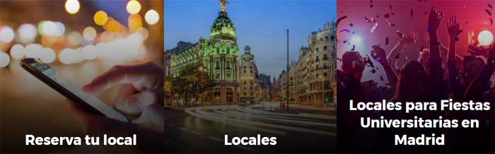 Reserva de locales fiestas Madrid