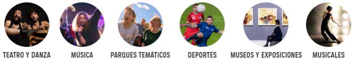Categorías temáticas Atrápalo