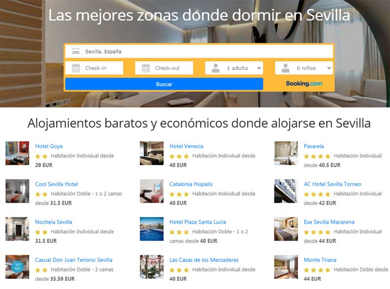 Mejores zonas donde dormir Sevilla Mejores zonas donde dormir Sevilla