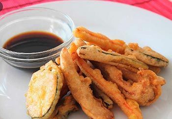 Fritura de verduras rebozadas