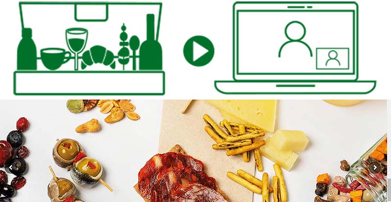 Comida a domicilio para eventos virtuales