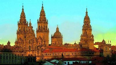 Catedral de Santiago en óleo
