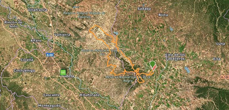 Ruta circular moto trail por las Bardenas Reales
