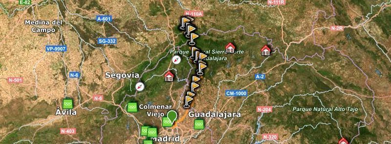 Ruta moto trail entre Madrid y Riaza