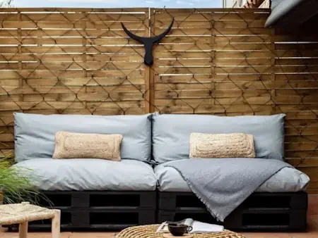 Cojines para sillones hechos con palets