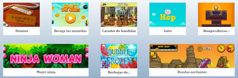 Tipos mini juegos La Noción Tipos mini juegos La Noción